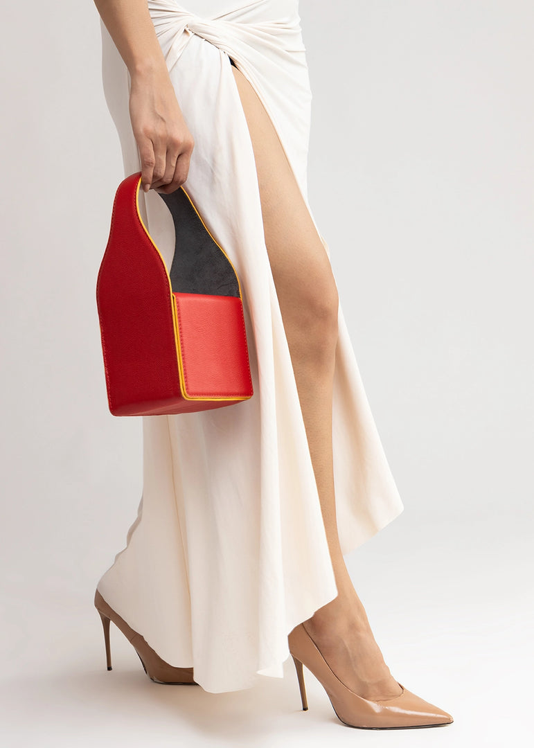 Red cube purse