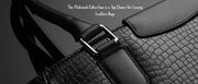 Black luxury leather bag from The Makarah Collection.