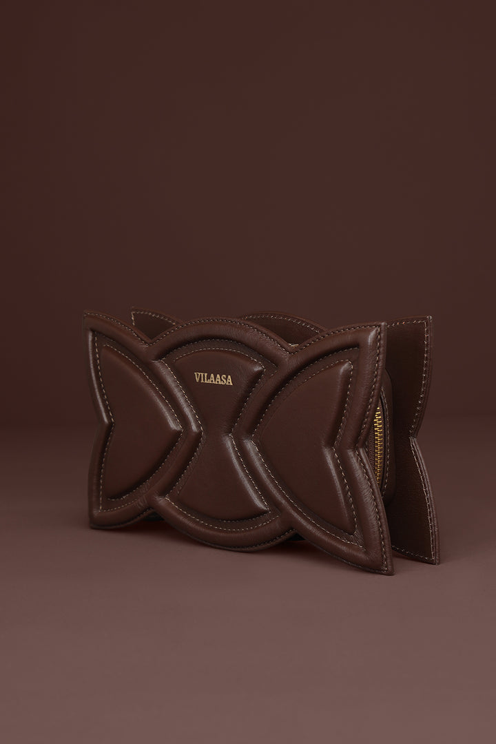 Tulip Clutch - Brown