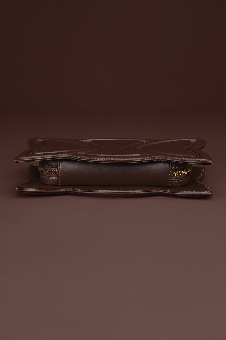 Tulip Clutch - Brown