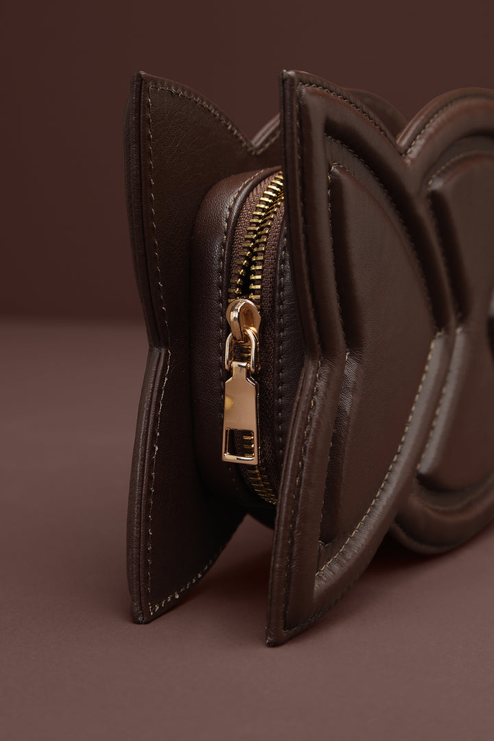 Tulip Clutch - Brown