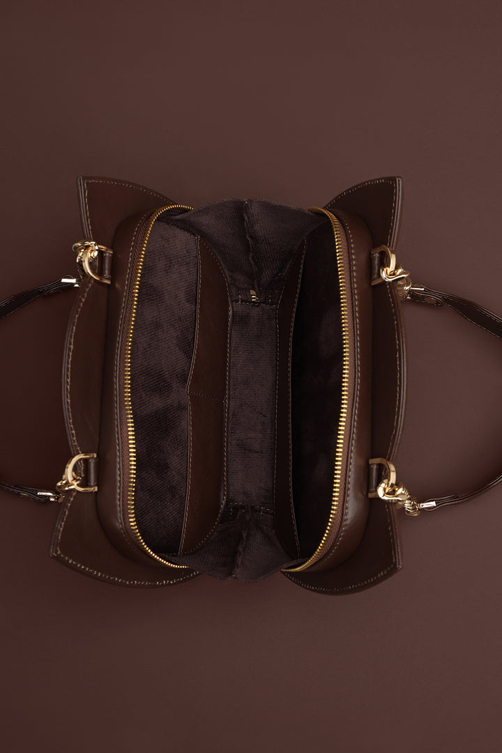 Brown Shoulder leather handbag for women