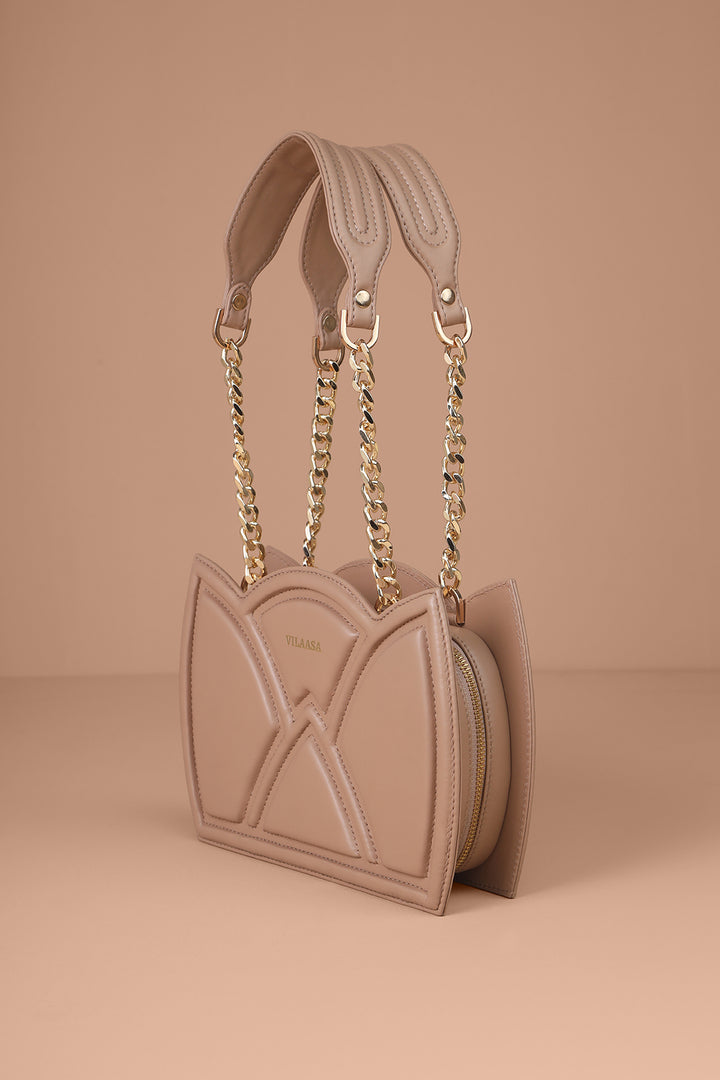 Beige handbag for women