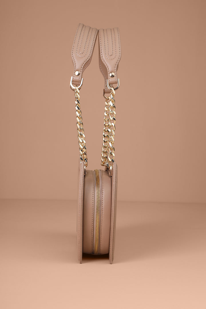 Beige Leather bag for women