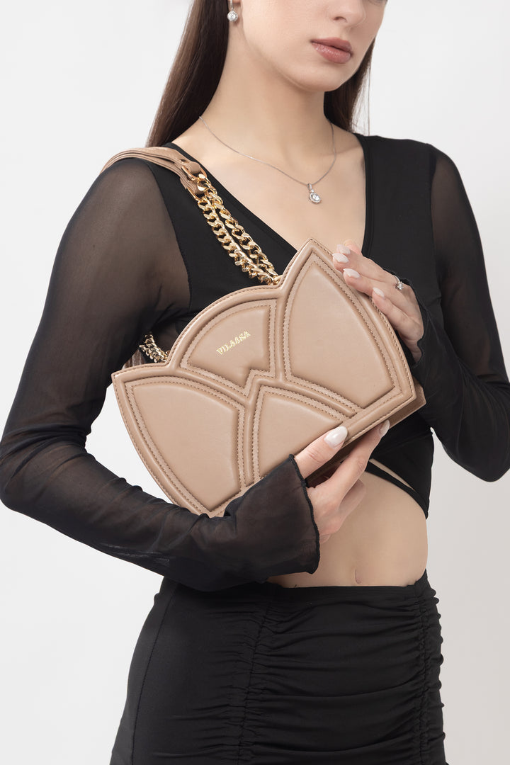 Tulip Shoulder Bag - Beige