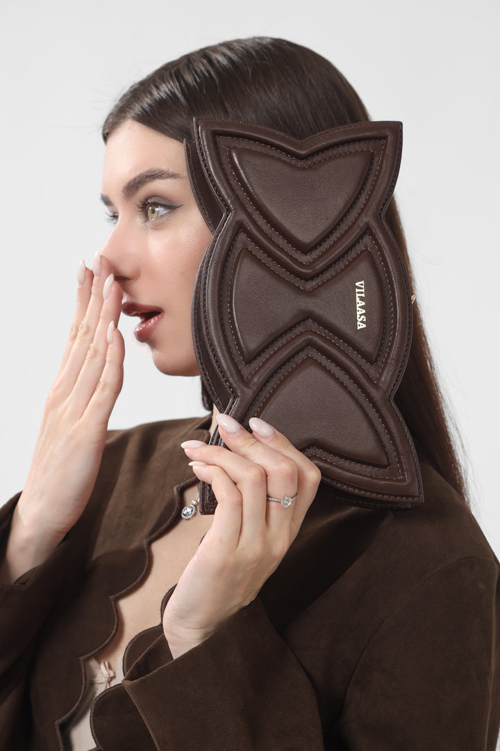 Tulip Clutch - Brown