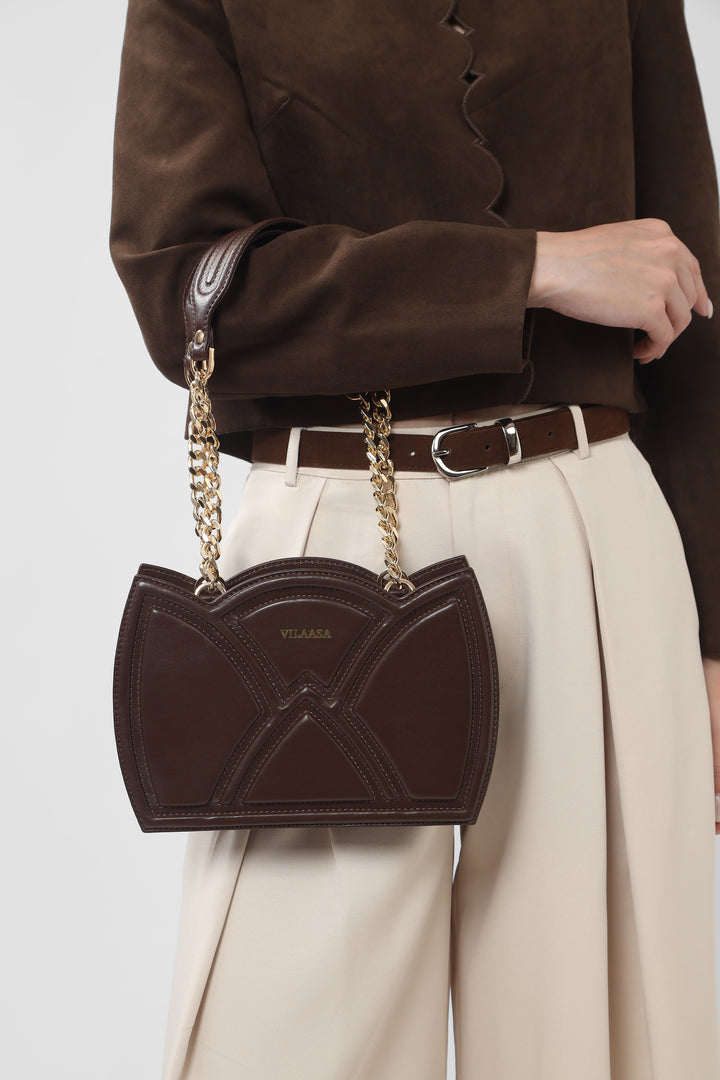 Tulip Shoulder Bag - Brown