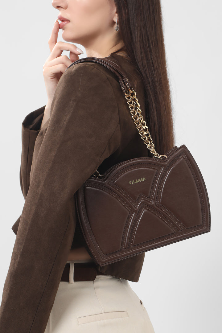 Tulip Shoulder Bag - Brown