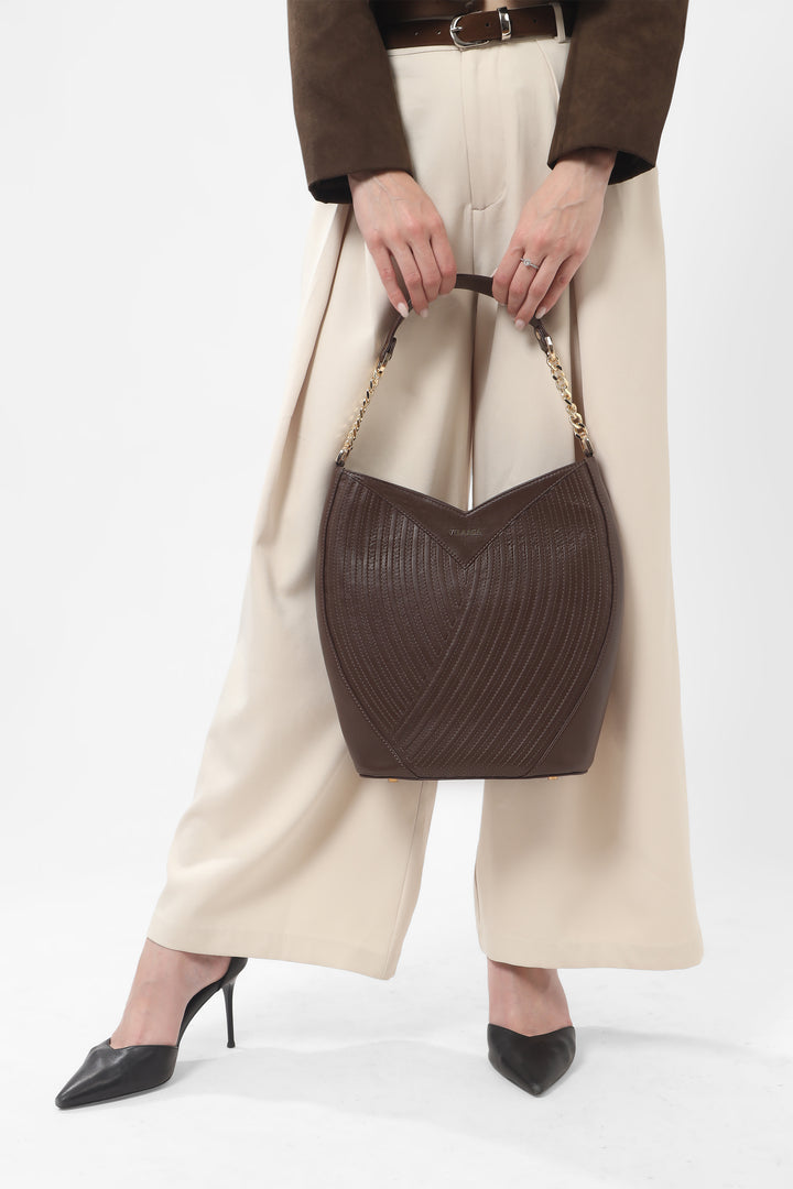 Tulip Tote - Brown