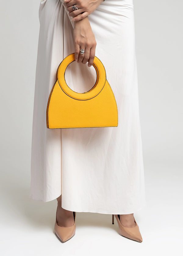 Yellow handbag for women